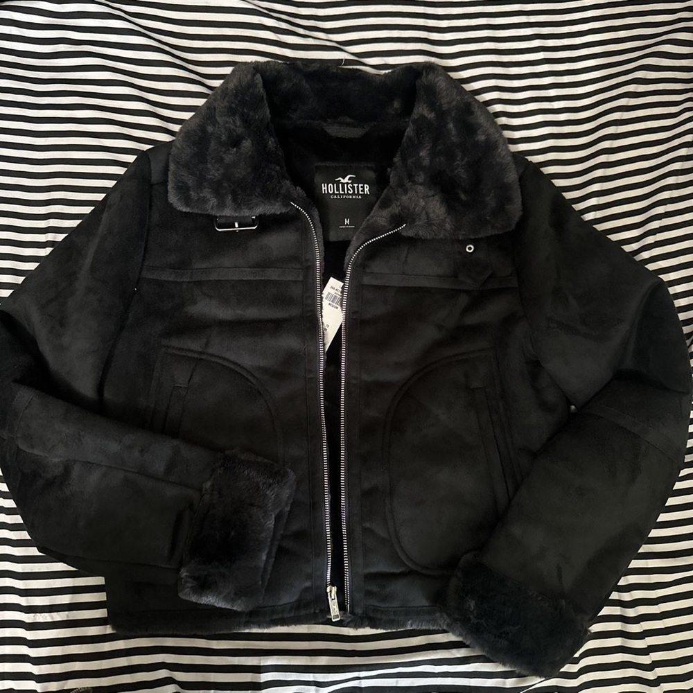 Hollister Faux Fur Suede Jacket